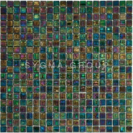 Mosaico in vetro per il bagno e la doccia o la parete della cucina modello Imperial Emeraude