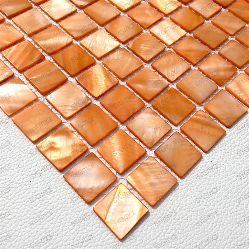 Rivestimento bagno stuccabile effetto mosaico madre perla verde acqua 20 x  20 cm. - MADE IN ITALY - Ceramica Sud